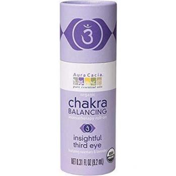 Equilibrio de Chakra de aromaterapia orgánica Roll-On, perspicaz Tercer ojo - Aura Cacia