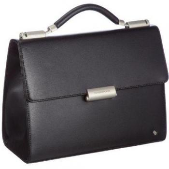 Mandarina Duck Hera 11TA1 - Maletín de cuero para mujer, color negro, talla 28x22x12 cm