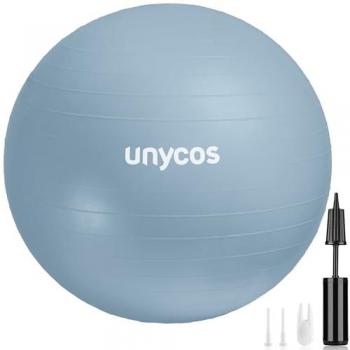 Pelota de Pilates y Yoga Antiexplosión 65 cm con Inflador, Resistencia 300 kg, Fitball Antideslizante para Fitness y Embarazo
