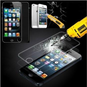REY Protector de Pantalla para iPhone 5/5S/5C/SE Cristal Vidrio Templado Premium