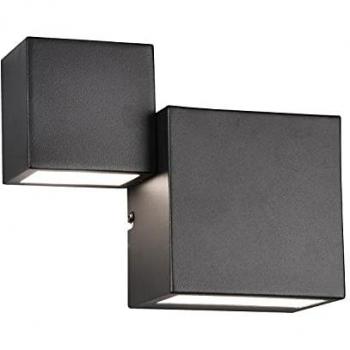 Aplique de Pared Led Trio Miguel Negro Mate 2x6W 3000k