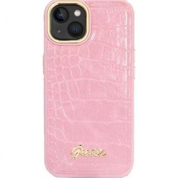 Funda de móvil Guess Croco PU Rosa para iPhone 14 - Hardcase 6,1