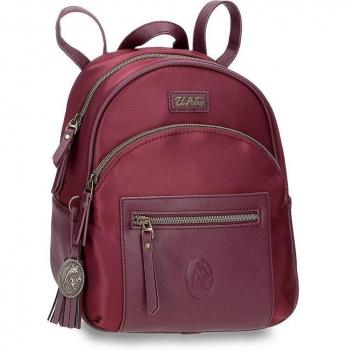 Mochila El Potro Lana Burdeos con doble cremallera y diseño casual de 125cm.