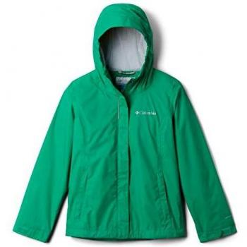 Columbia Arcadia Chaqueta Impermeable con Capucha, Unisex Niños, Verde