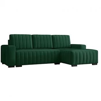 Sofá rinconero Columbus 154, Función de descanso, Caja de ropa de cama, 240x85x140cm