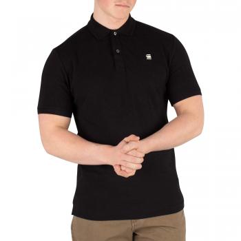 G-Star Raw Dunda Slim Fit Short Sleeve Polo Shirt for Men - Black, Casual, Organic Cotton, Sustainable