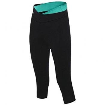 Santini Sfida 3/4 Tight Women's Pantalones Cortos de Ciclismo, Mujer, Black/Aqua, 2 X-Grande