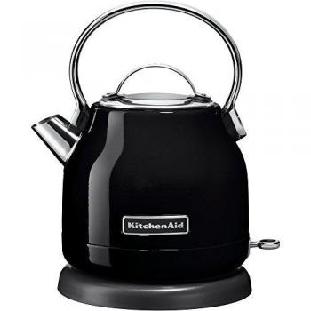 KitchenAid 5KEK1222EOB - Tetera eléctrica para té caliente, 2200 W, 1.25 litros, color negro