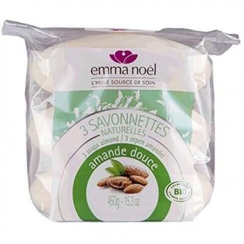 Jabones Bio de Almendra Dulce 3x150g - Emma Noël