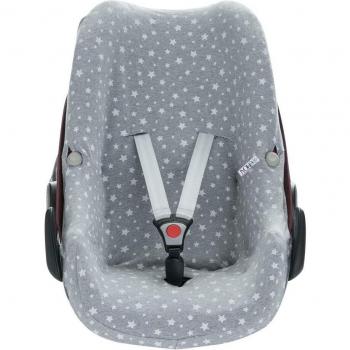 Funda para Silla de Coche Jyoko Compatible con Maxi Cosi Pebble y Bébé Confort de Algodón Estampado White Star