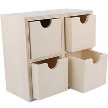 La Fourmi 14,5 x 7 x 13 cm Mini 4-cajones de almacenaje para