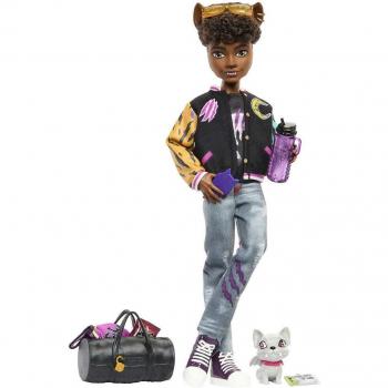 Monster High Clawd Wolf Doll with Pet Rockseena and Fashion Accessories, Articulated Playable Toy for Ages 4+, Mattel HNF65