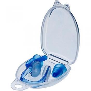 Kit de Natación Cressi Sub: Pinzas para Nariz y Tapones para Oídos, complementos ideales para nadadores, fabricados en materiales suaves y cómodos, diseño ergonómico que se adapta perfectamente a la anatomía facial