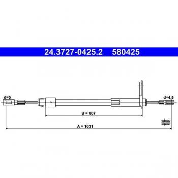 Cable de freno de mano ATE 24.3727-0425.2