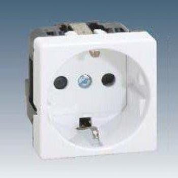 Simon 27472-65, Base de Enchufe con Tapa, Blanco/Marfil