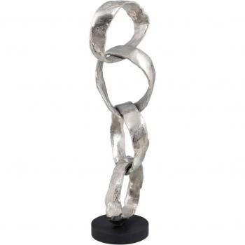 Figura Decorativa BigBuy Home 21 x 15 x 63 cm Negro Plata
