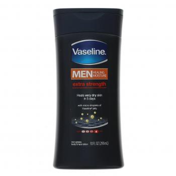 Unilever Bestfoods Vaseline Men Extra Strength Body and Face Lotion, 10 Ounce -- 6 per case.