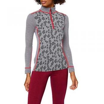 CMP Camiseta Interior Funcional para Mujer 38y4056, Mujer, Camiseta, 38Y4136, Argento Mel.-Nero-b.Gesso, 40