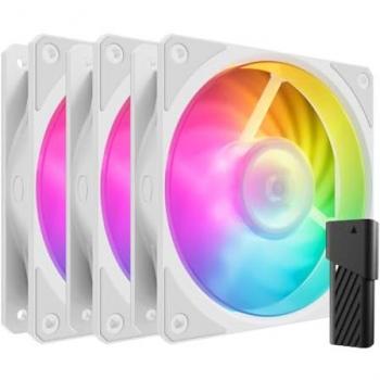 Cooler Master Mobius 120P ARGB White Edition 120mm Case Fan 3-Pack