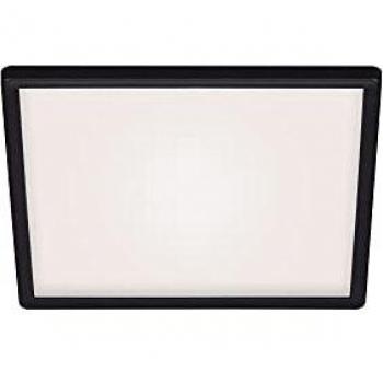 Panel LED Slim 18W 4000K Negro, Diseño Plano 29,3x29,3x2,8 cm para Sala y Dormitorio