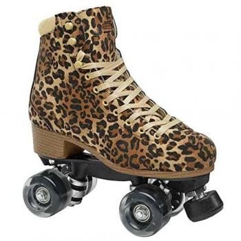 Roces Quad Piper Leopard - Patines de 4 ruedas, diseño leopard print, talla disponible (36-231), estructura resistente, ruedas suaves para un deslizamiento fluido, adecuado para principiantes y patinadores intermedios