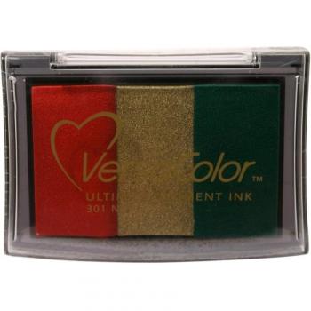 Tsukineko Versacolor almohadillas de tinta Noel 3 tampón de tinta de color