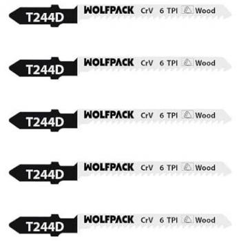 Hojas de Sierra Calar para Madera Corte Grueso 5 Piezas Cromo Vanadio 58 Vástago T Universal