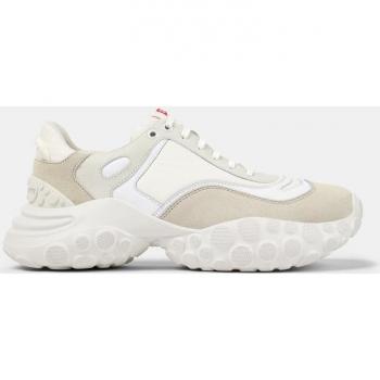 CAMPER Pelotas Mars Sneakers for Men White/Grey Size 42/9 Cotton Fabric/Smooth Leather