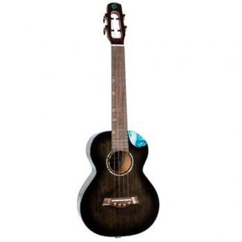 Flight Nighthawk Tenor Electro-Acoustic Ukulele with EQ in Black Stain