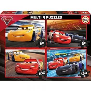 Cars 3 Multi-Piece Puzzle Set (50, 80, 100, 150 Pieces)
