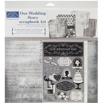 Our Wedding Story Scrapbook Page Kit 12X12-