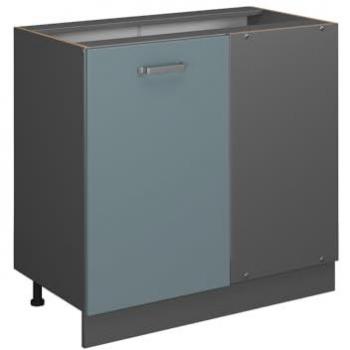 Armario de esquina R-Line Vicco, Gris azulado, 86 cm sin encimera