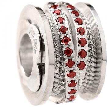 Abalorio de mujer de plata de ley Folli Follie Gris (1,5 cm)