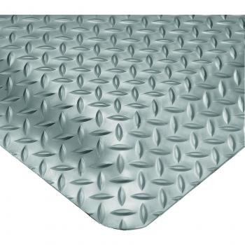 Wearwell 415.916 X 3 X 5GY spongecote diamond-plate alfombrilla antifatiga, Heavy Duty, 91 cm x 152 cm, color gris