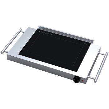 H.Koenig VIK400 VIK400-Placa de Cocina, 1200 W, vitrocerámica, Acero Inoxidable, Único