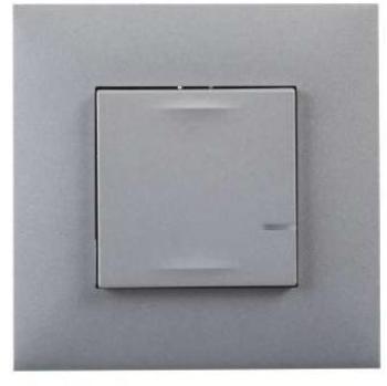 Interruptor de luz inalámbrico Legrand VALENA NEXT 741843 con comando WL luminoso en aluminio y compatibilidad con Netatmo