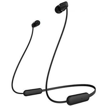 Sony WI-C200 - Auriculares in ear inalámbricos más ligeros y con hasta 15 h de autonomía, negro