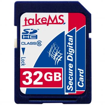 takeMS 32GB SDHC Card 32GB SDHC Class 6 memoria flash - Tarjeta de memoria