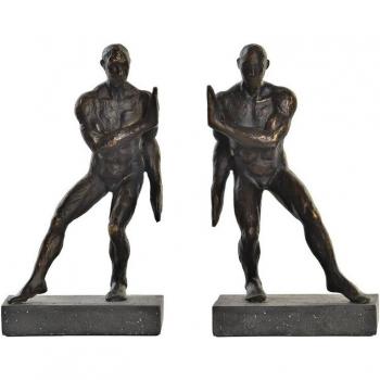 Sujetalibros DKD Home Decor Copper Resin Men