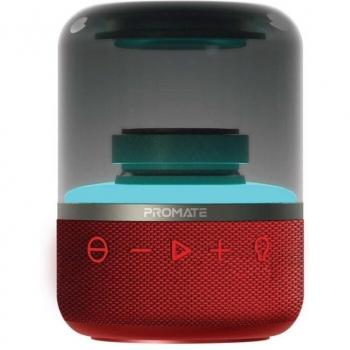 Altavoz Promate Glitz 8W Bluetooth TWS 360º Rojo