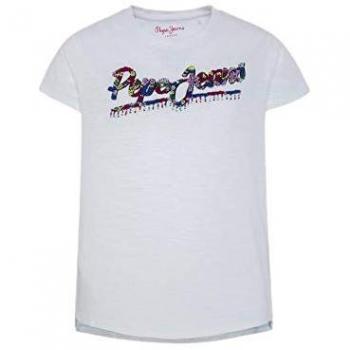 Pepe Jeans- Camiseta PG502085 Bianca- Optic White- Camiseta NIÑA Manga Corta