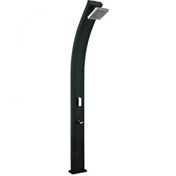 Ducha Solar Exterior Slim Line Deluxe con Tanque de Aluminio de 24L y Duschkopf Autolimpiante - 2,25 m de Altura
