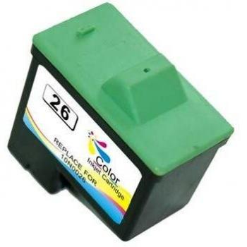Cartucho de tinta remanufacturado compatible con Lexmark 26/27 Tricolor - Reemplaza 10N0026E/10NX227E