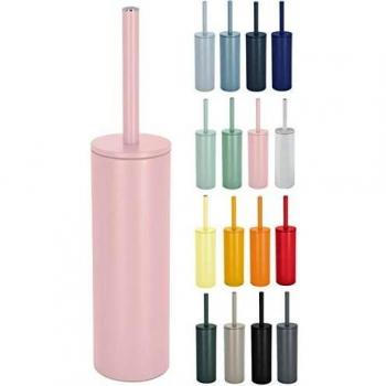 Spirella ESCOBILLA DE BAÑO con Soporte DE Acero Inoxidable Akira Rosa Mate