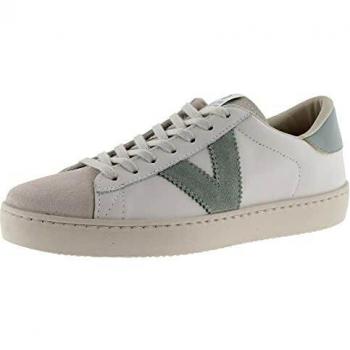 Victoria - Zapatillas Deportivas Unisex de Piel Blanca con Detalles de Color y Puntera de Serraje 1126142