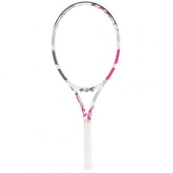 Babolat Raqueta de Tenis Evo Aero Pink Sin Encordar - Potencia Mejorada, tipo: Raqueta de Tenis, características: sin cordaje, peso 275g, diseño en rosa y blanco, potencia mejorada