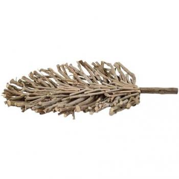 Colgante Hoja Gris Natural 8x25x57cm - Diseño Único y Versátil para Decoración del Hogar