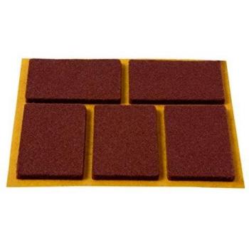 Brinox B70810M Deslizadores fieltro, Marrón, 28 x 44 mm, Set de 5 Piezas