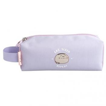 Estuche Escolar Rectangular Pusheen Moments Erik Lila - Portatodo Kawaii con Asa y Cierre Cremallera para Niñas y Adolescentes