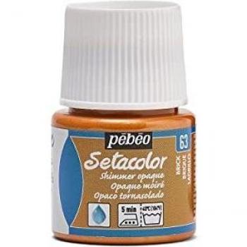 Pintura para Tela Pébéo Setacolor Opaque 45ml Efecto Brillante Color Ladrillo